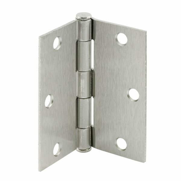 Prime-Line Door Hinge Residential Smooth Pivot, 3-1/2 in. x 3-1/2 in. w/ Square Corners, Satin Nickel 12PK U 11502512